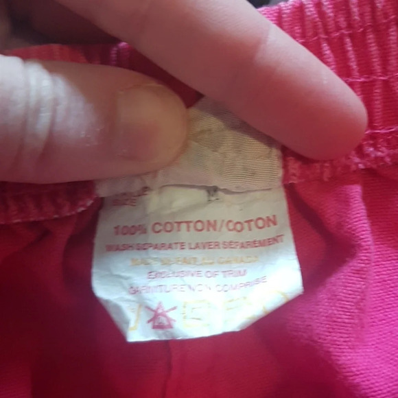 Vintage 90s Pink Cotton Shirt and Elastic Waist Shorts Set Button Down … - Picture 7 of 8